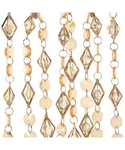Kurt Adler Elegant Cottage Gold & Clear Beaded Christmas Tree Garland 6 Ft. Fixed Price $16.87.
