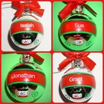 Cheerful Snowman Christmas Ornament Ganz Ball Silver Preprinted Names Pick Small. Fixed Price $8.50.