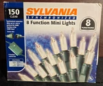 Sylvania 8 Function Mini Lights 150 Clear Indoor Outdoor 37.3 Feet 3IN Bulb New. Fixed Price $15.99.