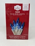 Holiday Time 300 Blue Mini Lights White Wire Christmas Indoor/outdoor. Fixed Price $10.95.