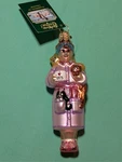 Old World Christmas Blown Glass Ornament Cat Lady Pink Robe New W/ Box & Tag. Fixed Price $21.99.