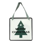 Northlight 8" Merry Christmas Metal Wall Sign With Green Check Ribbon. Fixed Price $15.49.