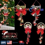 4X Christmas Bowknot Santa Claus Jingle Bell Tree Hanging Xmas Decor Gifts. Fixed Price $13.81.