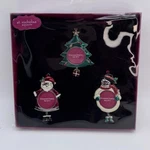 Nicholas Square Ornament Snowmen Santa Christmas Tree Picture Frames Set New. Fixed Price $20.99.