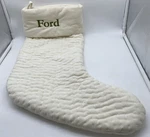 Pottery Barn Ford Quilted Velvet Christmas Stocking Holiday Xmas Cream 24. Fixed Price $58.49.