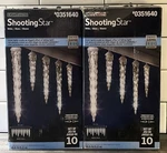 Christmas Lightshow Shooting Star White Led Icicle - Set Of 10 Open Box. Fixed Price $59.99.