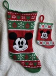 Disney Mickey Mouse Christmas Stocking 19" And Long Decor .. Fixed Price $12.00.
