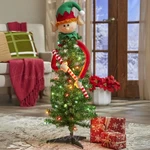 3-FT Lighted Elf Character Christmas Tree Cheerful Fun Holiday Home Decor. Fixed Price $39.98.