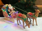 Moments Time Christmas Decor Santa Riding Sleigh With Reindeers, Chri.... Fixed Price $141.78.