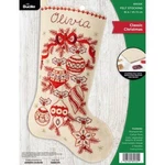 Bucilla Felt Stocking Applique Kit 18" Long Classic Christmas 89532E. Fixed Price $24.99.