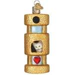 Old World Christmas Glass Blown Ornament For Tree, Cat Tower. Fixed Price $16.61.