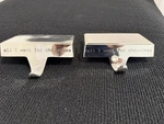 Pottery Barn Stocking Holder Set Of 2 "all Want For Christmas" Silver Tone. Fixed Price $25.50.