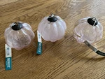 Vintage Kugel Midwest Large Pink Ribbed Glass Ornament Lot Of 3 New Bulbs. Fixed Price $69.99.
