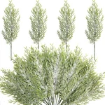 Alpurple 50 Pcs Christmas Frosted Pine Branches- 13.5" Snowy Artificial .... Fixed Price $27.28.