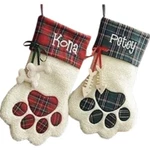 Boutique Holiday Items: Pet Paw Christmas Stockings Plaid Dog/cat Nwt. Fixed Price $12.99.