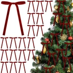 Glitinsel 24 Pcs Velvet Bows For 5 X 7 Inch, Width Of 3/8", Dark Red. Fixed Price $14.76.