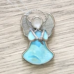 Ganz Stained Glass Angel Ornament Suncatcher Christmas Decor Baseball Charm 3". Fixed Price $11.99.