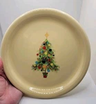 Ivory Christmas Tree Luncheon Plates 9" Fiestaware Holiday Homer Laughlin. Fixed Price $26.00.