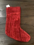 Brand New Pottery Barn Red Chenille Christmas Stocking. Fixed Price $49.99.