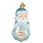 Old World Christmas Blown Glass Ornament, Baby Boy's 1ST Santa Lovey. Fixed Price $19.05.