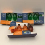 Holiday Time Christmas C7 Green Amber 3 Pack Replacement Light Bulb 120V. Fixed Price $24.99.
