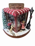 Amusements Santas North Pole Toy Shop Musical Figurine Plays 8 Carols Read Plz!. Fixed Price $75.00.