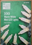 Home Accents Holiday 100CT Warm White Led Mini String Lights W/green Wire New. Fixed Price $11.86.