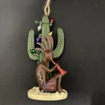 Kokopelli Saguaro Cactus With Lights Resin Christmas Holiday Ornament. Fixed Price $9.99.