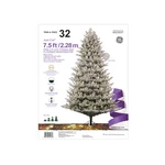 Ge 7.5-FT Flocked Montana Fir Pre-lit Artificial Christmas Tree 1000 White Leds. Fixed Price $328.00.