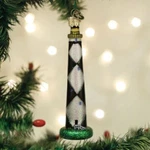 4.75" Glass Old World Christmas Cape Lookout Lighthouse Tree Ornament Decor Gift. Fixed Price $21.95.