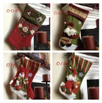 Snowman Santa Cheerful Holiday Christmas Stocking. Fixed Price $12.99.