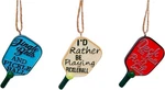 Wowser Pickleball Paddle Christmas Ornaments Set Of 3 Holiday Tree Decor. Fixed Price $12.29.