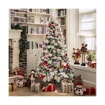 Flocked Christmas Tree Prelit 7.5FT, Snow Pine With 14.... Fixed Price $206.23.
