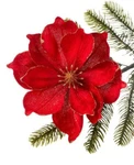 Holiday Lane Christmas Cheer Flower Clip-on Ornament. Fixed Price $11.00.