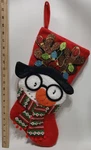 Holiday Time Knit Hat & Scarf Nerdy Snowman Eyeglasses Christmas Stocking 19. Fixed Price $22.99.