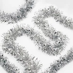 Christmas Tinsel Garland 33FT Silver Tree Metallic H.... Fixed Price $20.73.