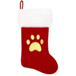 Eoocan 20 Inches Monogram Christmas Stockings Green Velvet With Pets Paw, Red. Fixed Price $24.64.