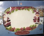 Santa & Mrs.claus Christmas Serving Platter Publix Season's Greeters 16'' X13''. Fixed Price $34.99.