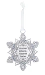 Ganz Snowflake Ornament - Christmas Wishes To Wonderful Teacher (EX27386). Fixed Price $14.39.