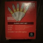 100 Clear Light Set Make The Season Bright Indoor/outdoor 20FT White Wire. Fixed Price $7.32.