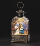 Roman Christmas Led Lighted Glitter Swirl Holy Family Angel Lantern Snow Globe. Fixed Price $69.99.
