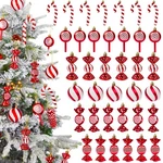 Eunhdet Pcs Candy Cane Christmas Decorations Set, Peppermint 32, Red White. Fixed Price $27.45.