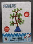 Peanuts 8" Glass Table Top Christmas Tree With Blue Linus Blanket & One Ornament. Fixed Price $24.99.