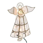 Kurt Adler 10-LIGHT Capiz Angel Treetop With Trumpet (clear). Fixed Price $32.78.