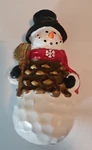 Enchanted Forest Christmas Decoration Snowman With Broom. Fixed Price $14.87.
