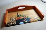 Australian Art Deco Hand Painted Wood Crumb Tray Jean King Novelties Melbourne. Fixed Price $127.80.