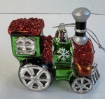 Darice Blown Glass Steam Train Ornament Christmas Holiday Hand Painted 4. Fixed Price $10.00.