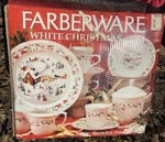 Farberware White Christmas Dinnerware 50 Piece Grouping By Katherine Babanovsky. Fixed Price $325.00.