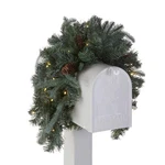 National Tree Company 'feel Real' Pre-lit Artificial Christmas Mail Box Swag .... Fixed Price $67.16.