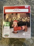 Holiday Time Self Inflatable Weiner Dog W/santa Hat And Suit 4 Feet Christmas. Fixed Price $23.99.